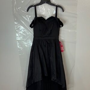 Elegant Black High Low Dress
